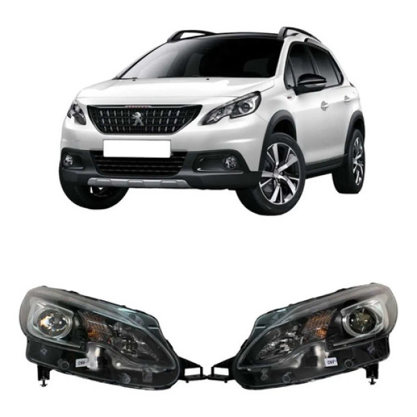 Par Farol Peugeot 2008 Com Led Fume 2015 A 2022 Novo Origin Direito