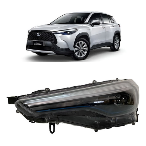 Farol Corolla Cross Hybrido Esquerdo 2020 A 2022 Original Esquerdo