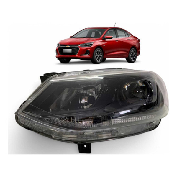 Farol Chevrolet Onix Fume F/ Duplo Esquerdo 2020 A 2024 Orig
