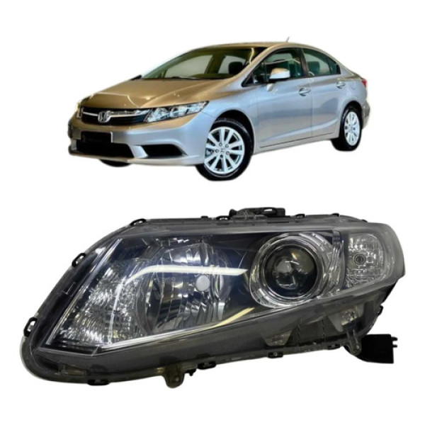 Farol Esquerdo Honda Civic 2012 A 2015 Original Esquerdo/motorista