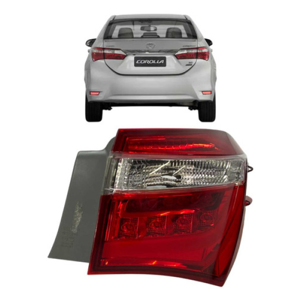 Lanterna Traseira Direita Toyota Corolla 2015 A 2017 Led Direito/passageiro Vermelho