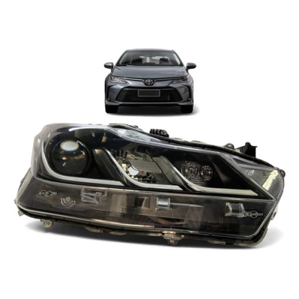 Farol Toyota Corolla Led Direito 2018 A 2021 Original Direito/passageiro