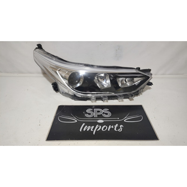 Farol Direito Toyota Yaris Fumê Led 2018 A 2020 Original Direito