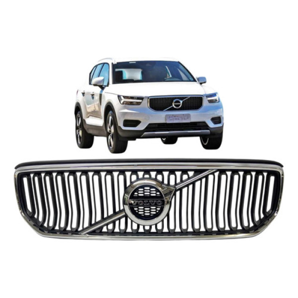 Grade Central Volvo Xc40 2018 2019 2020 2021 2022 Original Preto Fosco