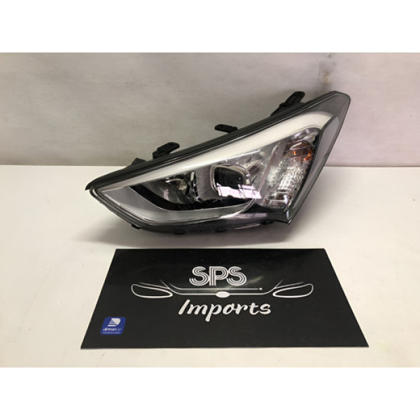 Farol Esquerdo Led Xenon Hyundai Santa Fé 2014 2015 2016 Ori Esquerdo