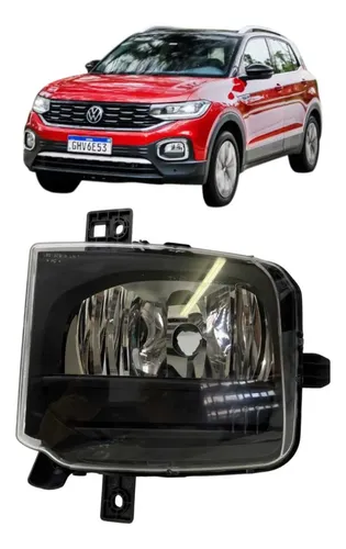 Farol De Milha Vw T-cross 2019 A 2024 Sem Led Original Transparente